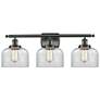 Ballston Urban Bell 8" 28"W 3 Light Bronze Bath Vanity Light w/ C