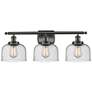 Ballston Urban Bell 8" 28"W 3 Light Bronze Bath Vanity Light w/ S