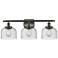 Ballston Urban Bell 8" 28"W 3 Light Bronze Bath Vanity Light w/ S