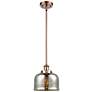 Ballston Urban Bell 8" Antique Copper Stemmed Mini Pendant w/ Mercury