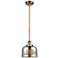 Ballston Urban Bell 8" Brushed Brass Stemmed Mini Pendant w/ Mercury S