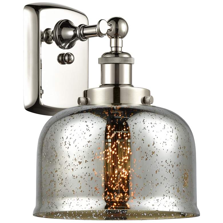 Image 1 Ballston Urban Bell 8" Incandescent Sconce - Nickel Finish - Mercury S