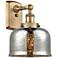 Ballston Urban Bell 8" LED Sconce - Brass Finish - Mercury Shade