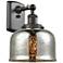 Ballston Urban Bell 8" LED Sconce - Bronze Finish - Mercury Shade