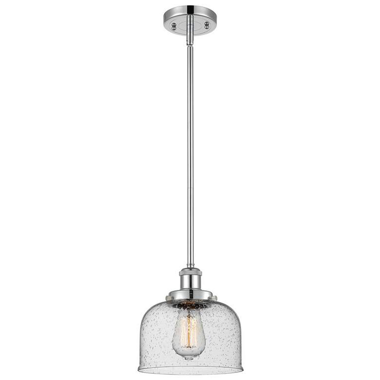 Image 1 Ballston Urban Bell 8" Polished Chrome Stemmed Mini Pendant w/ Seedy S