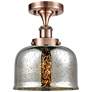 Ballston Urban Bell  8" Semi-Flush Mount - Copper - Silver Plated Merc