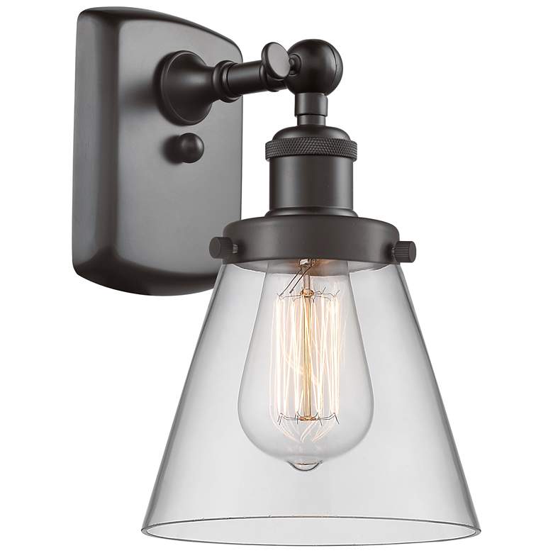 Image 1 Ballston Urban Cone 11" High Oil Rubbed Bronze Sconce w/ Clear Shade