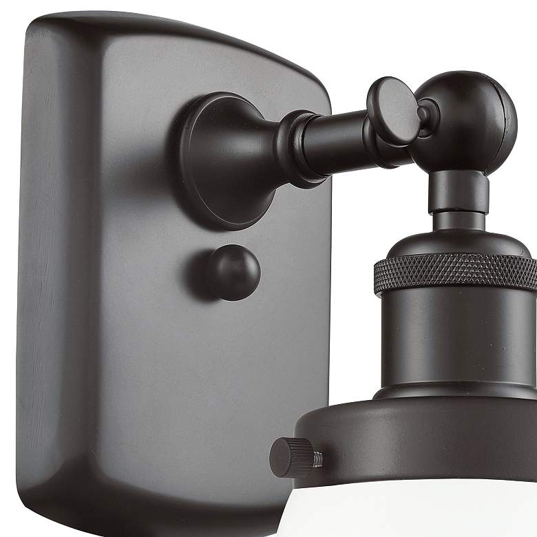 Image 2 Ballston Urban Cone 11" High Oil Rubbed Bronze Sconce w/ Matte White S more views