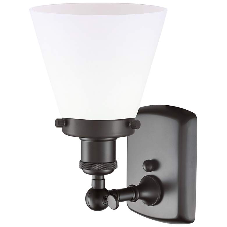 Image 3 Ballston Urban Cone 11" High Oil Rubbed Bronze Sconce w/ Matte White S more views