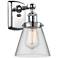 Ballston Urban Cone 11" High Polished Chrome Sconce w/ Clear Shade