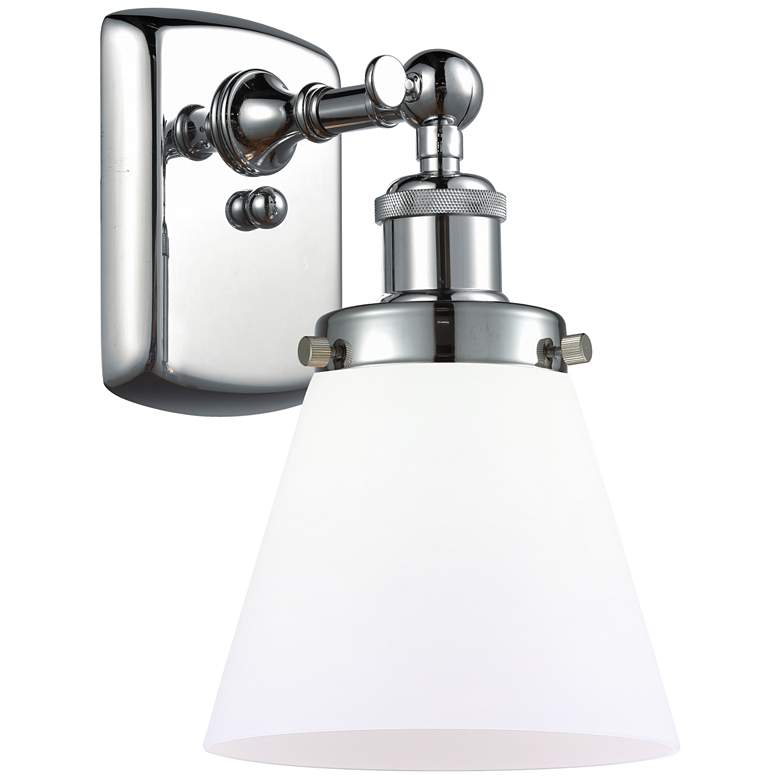 Image 1 Ballston Urban Cone 11" High Polished Chrome Sconce w/ Matte White Sha