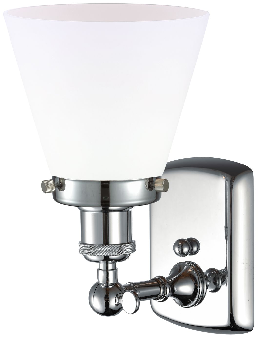 Image 6 Ballston Urban Cone 11" High Polished Chrome Sconce w/ Matte White Sha more views