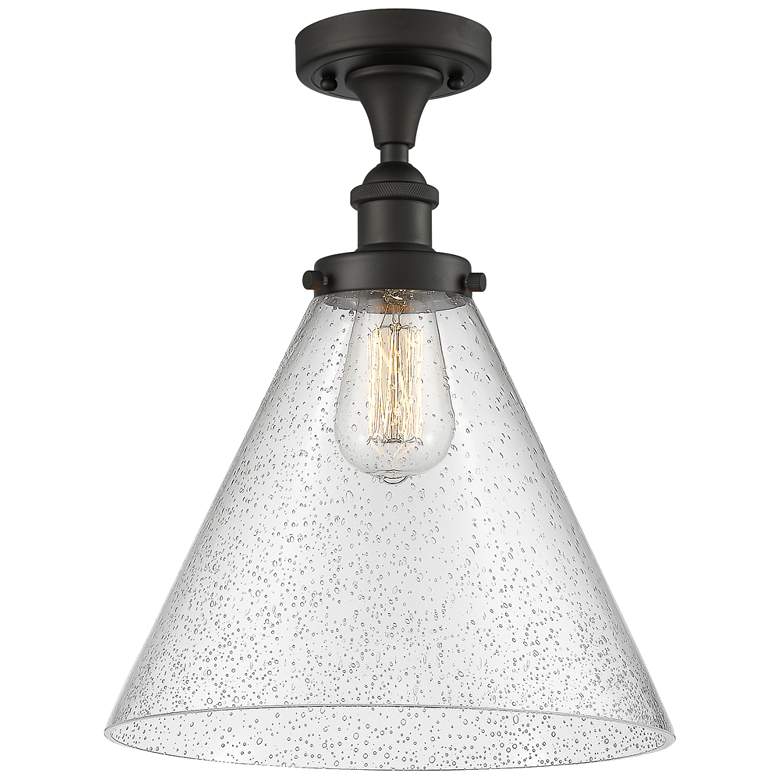 Image 1 Ballston Urban Cone 12" LED Semi-Flush Mount - Oil Rubbed Bronze - Se