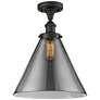 Ballston Urban Cone  12" LED Semi-Flush Mount - Oil Rubbed Bronze - Sm