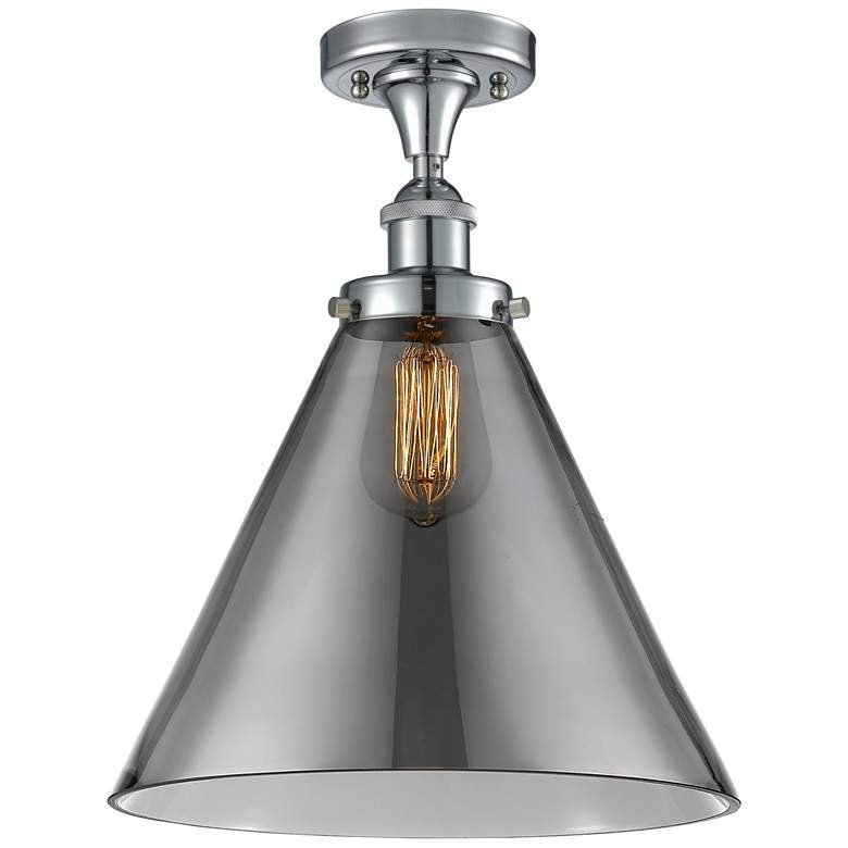 Image 1 Ballston Urban Cone 12" Semi-Flush Mount - Polished Chrome - Plated S