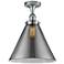 Ballston Urban Cone 12" Semi-Flush Mount - Polished Chrome - Plated S