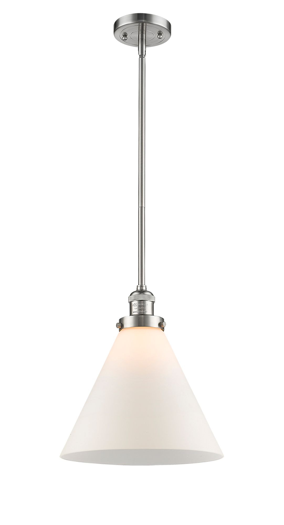 Image 3 Ballston Urban Cone 12"W Matte Black Stem Hung Mini Pendant w/ White S more views