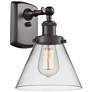 Ballston Urban Cone 13" High Oil Rubbed Bronze Sconce w/ Clear Shade