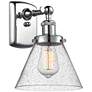 Ballston Urban Cone 13" High Polished Chrome Sconce w/ Seedy Shade