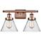 Ballston Urban Cone 18" 2 Light Copper Bath Light w/ Seedy Shade