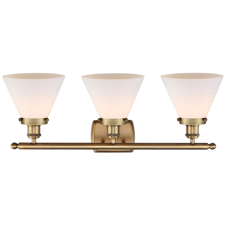 Image 2 Ballston Urban Cone 26"W Brushed Brass 3-Light Bath Light more views