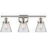 1_Ballston Urban Cone 26"W Polished Nickel 3-Light Bath Light