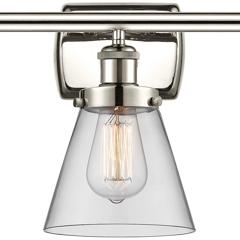 Image 2 Ballston Urban Cone 26"W Polished Nickel 3-Light Bath Light more views