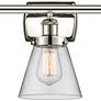 2_Ballston Urban Cone 26"W Polished Nickel 3-Light Bath Light more views