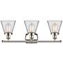 3_Ballston Urban Cone 26"W Polished Nickel 3-Light Bath Light more views