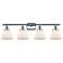 Ballston Urban Cone 38" 4 Light Chrome Bath Light w/ White Shade