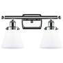 Ballston Urban Cone 6" 16"W 2 Light Chrome Bath Light w/ White Sh