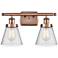 Ballston Urban Cone 6" 2 Light 16" Bath Light - Copper - Seedy Sh