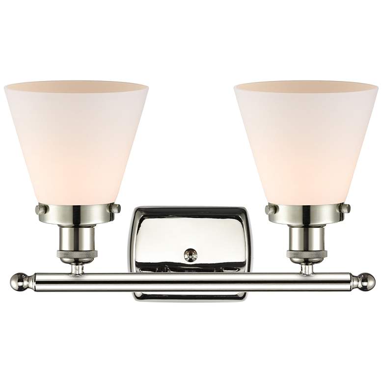Image 1 Ballston Urban Cone 6" 2 Light 16" Bath Light - Polished Nickel -