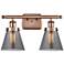 Ballston Urban Cone 6" 2 Light 16" LED Bath Light - Copper - Smok