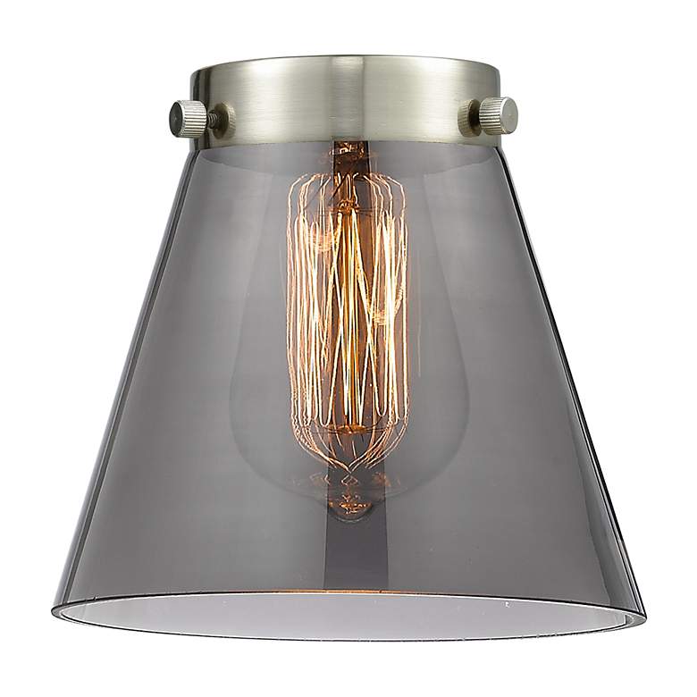 Image 4 Ballston Urban Cone 6" 26"W 3 Light Matte Black Bath Light w/ Smo more views