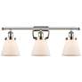 Ballston Urban Cone 6" 3 Light 26" Bath Light - Polished Nickel -