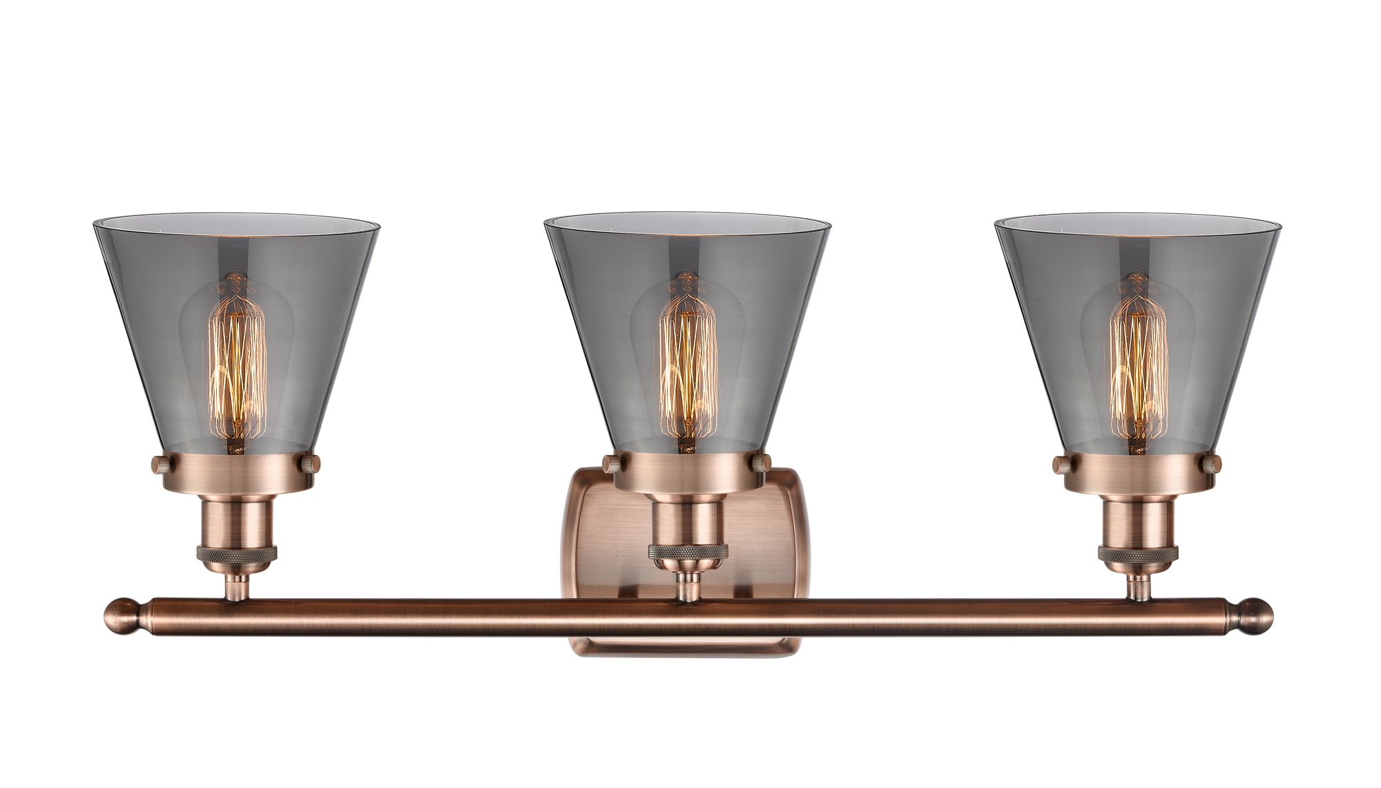 Image 4 Ballston Urban Cone 6" 3 Light 26" LED Bath Light - Copper - Smok more views
