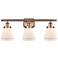 Ballston Urban Cone 6" 3 Light 26" LED Bath Light - Copper - Whit