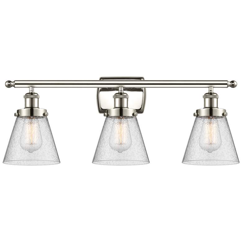 Image 1 Ballston Urban Cone 6" 3 Light 26" LED Bath Light - Polished Nick