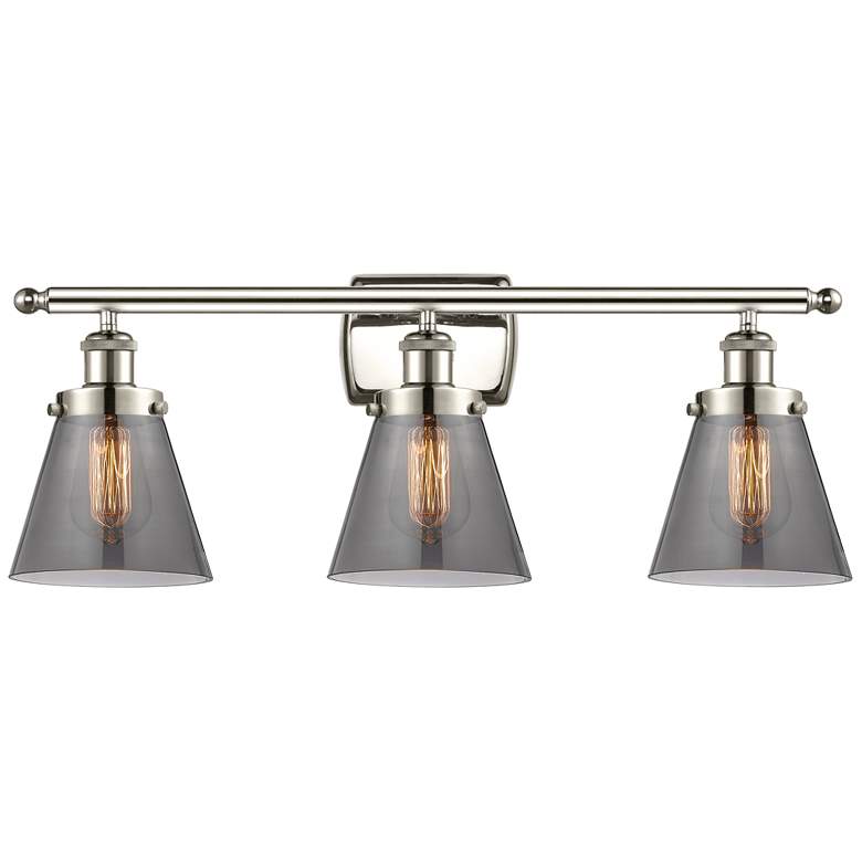 Image 1 Ballston Urban Cone 6" 3 Light 26" LED Bath Light - Polished Nick