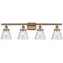Ballston Urban Cone 6" 4 Light 36" Bath Light - Brushed Brass - S