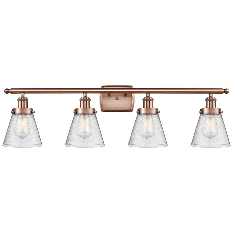 Image 1 Ballston Urban Cone 6" 4 Light 36" Bath Light - Copper - Seedy Sh