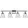 Ballston Urban Cone 6" 4 Light 36" Bath Light - Polished Chrome -
