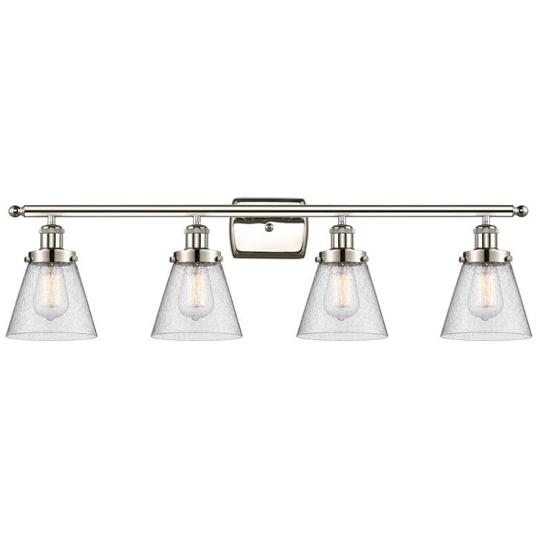 Image 1 Ballston Urban Cone 6" 4 Light 36" Bath Light - Polished Nickel -