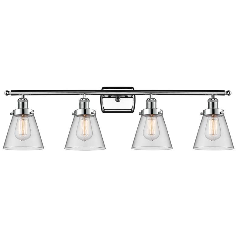 Image 1 Ballston Urban Cone 6" 4 Light 36" LED Bath Light - Polished Chro