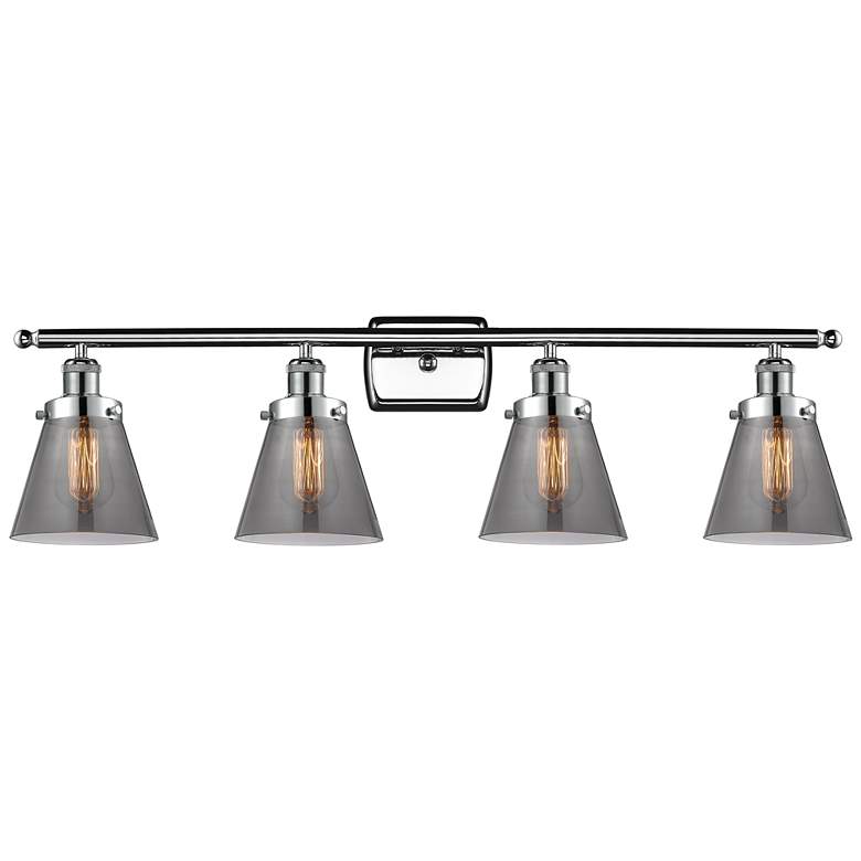 Image 1 Ballston Urban Cone 6" 4 Light 36" LED Bath Light - Polished Chro