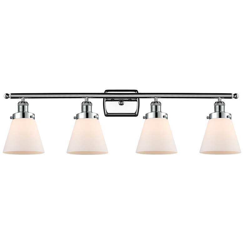 Image 1 Ballston Urban Cone 6" 4 Light 36" LED Bath Light - Polished Chro