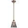 Ballston Urban Cone 6" Antique Copper Stemmed Mini Pendant w/ Smoke Sh