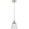 Ballston Urban Cone 6" LED Mini Pendant - Polished Nickel - Seedy Shad