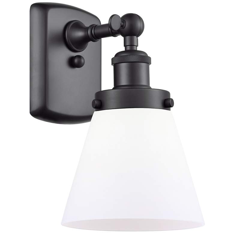 Image 1 Ballston Urban Cone 6" LED Sconce - Matte Black Finish - Matte White S